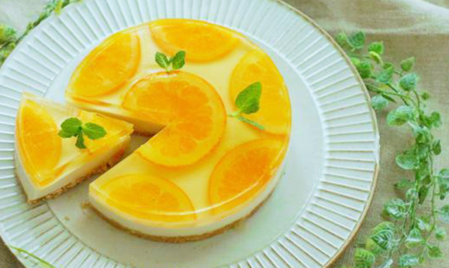 オレンジスライスジャムの爽やかレアチーズケーキ ローズメイブログ